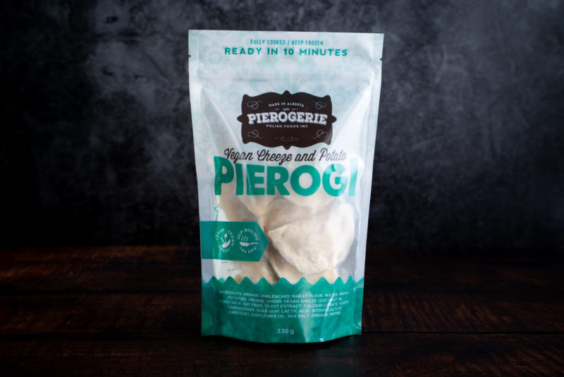 A bag of Vegan Cheeze and Potato Pierogi showing the front